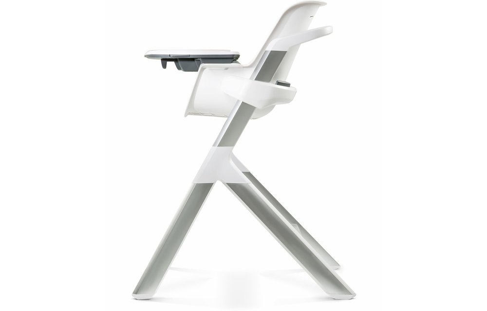 4 moms High Chair In White - Grey