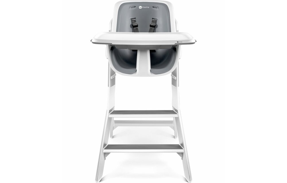 4 moms High Chair In White - Grey