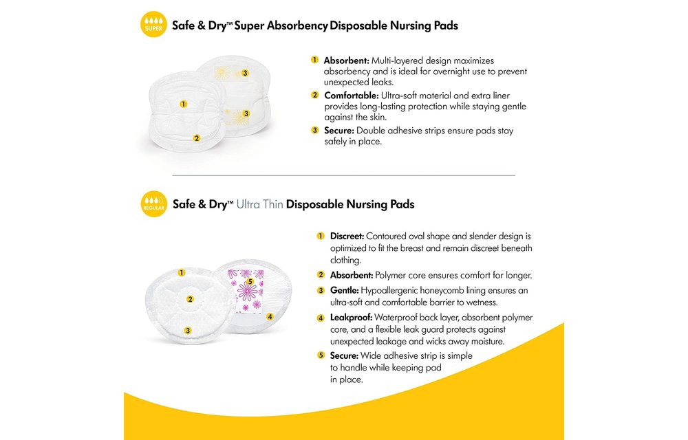 Medela Safe & Dry Ultra Thin Disposable Nursing Pads - 30