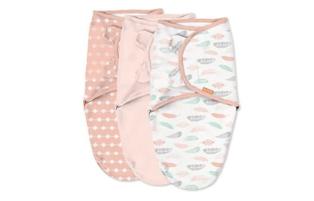 Summer Infant SwaddleMe® Original Swaddle – Size Small, 0-3 Months, 3-Pack (Coral Days)