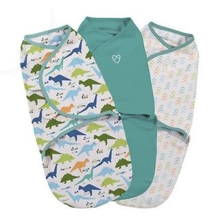 Summer Summer Infant SwaddleMe® Original Swaddle – Size Small, 0-3 Months, 3-Pack (Origami Dino)