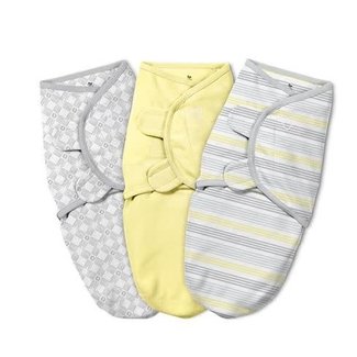 Summer Summer Infant SwaddleMe® Original Swaddle – Size Small, 0-3 Months, 3-Pack (Yellow Stripe)