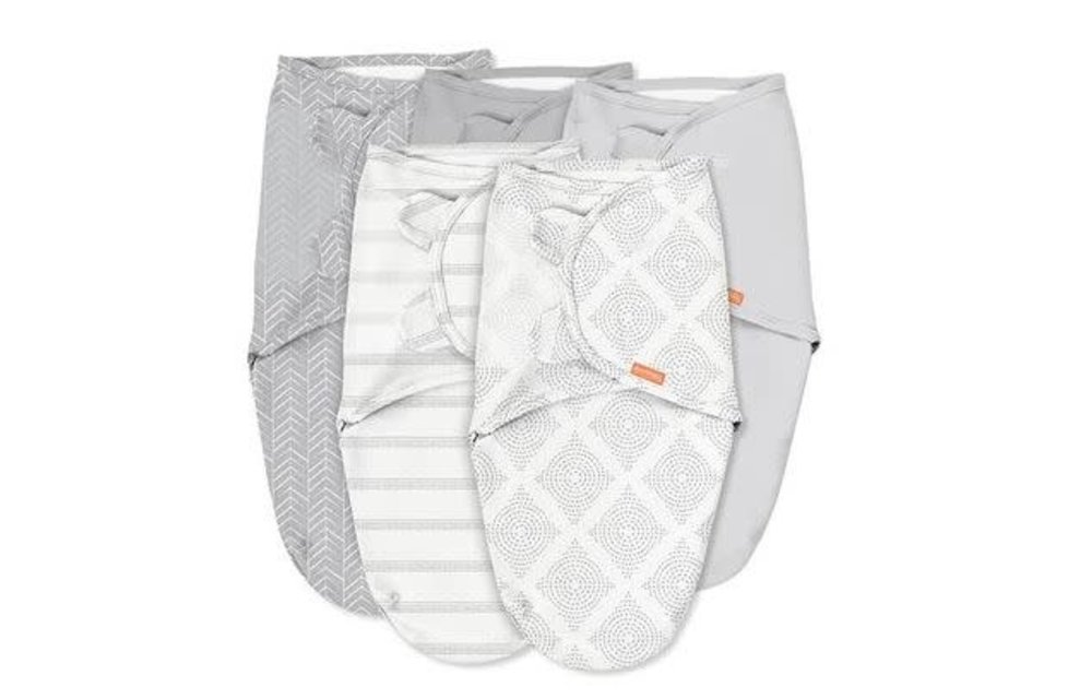 Summer Infant SwaddleMe® Original Swaddle – Size Small/Medium, 0-3 Months, 5-Pack (Denim Woodland)