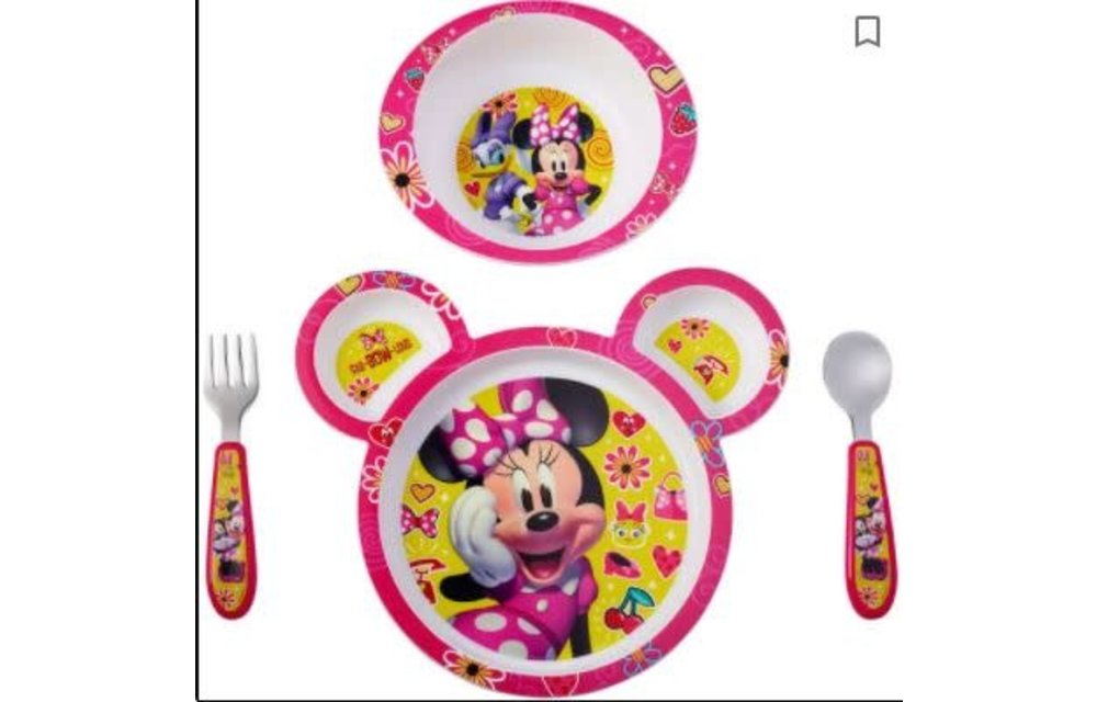 The First Years 4-Piece Feeding Set, Disney Minnie Mouse, 9+ Month