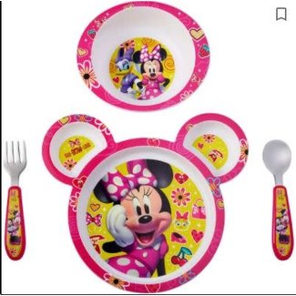 The First Years The First Years 4-Piece Feeding Set, Disney Minnie Mouse, 9+ Month