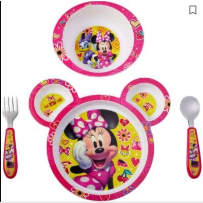 The First Years 4-Piece Feeding Set, Disney Minnie Mouse, 9+ Month