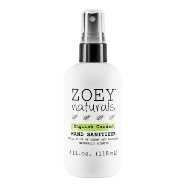 Zoey Naturals  Hand Sanitizer In English Garden (4 Oz)