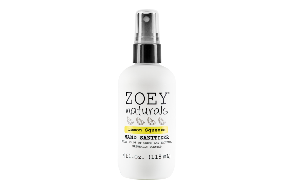 Zoey Naturals Hand Sanitizer In Lemon Squeeze (4 Oz)