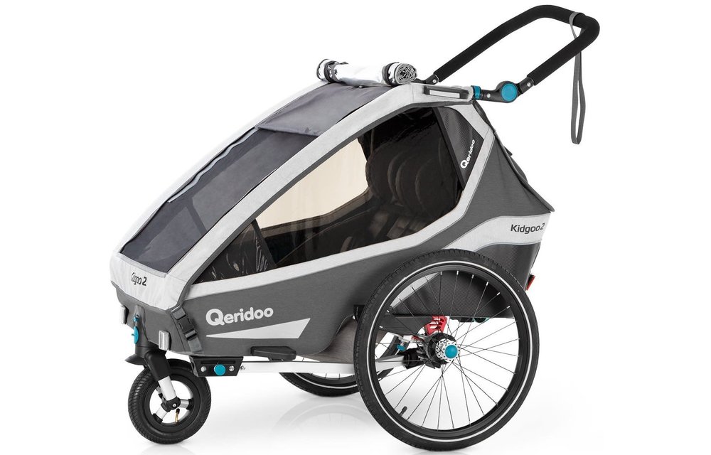 Qeridoo Kidgoo2 Grey Stroller-Trailer