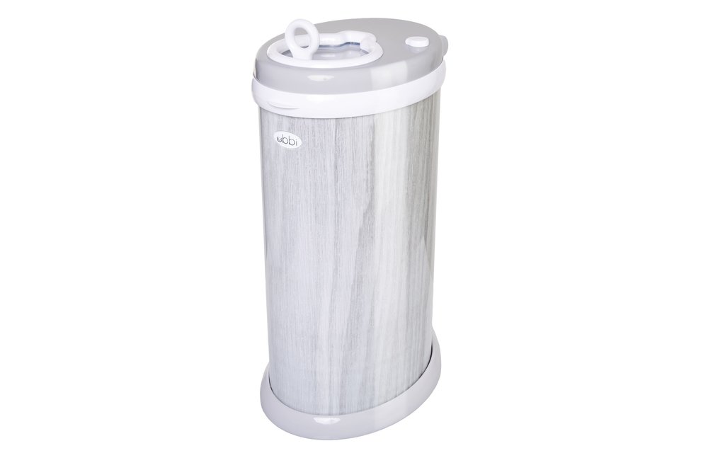 Ubbi Diaper Pail In Gray Woodgrain