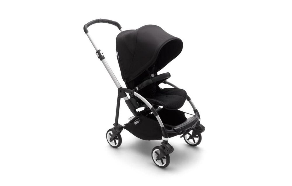 Bugaboo Bee6 Base With Seat Fabric Aluminum/Black **CANOPY SOLD SEPARATELY**