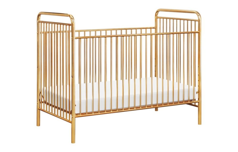 Baby Letto Jubilee 3-in-1 Convertible Metal Crib in Gold