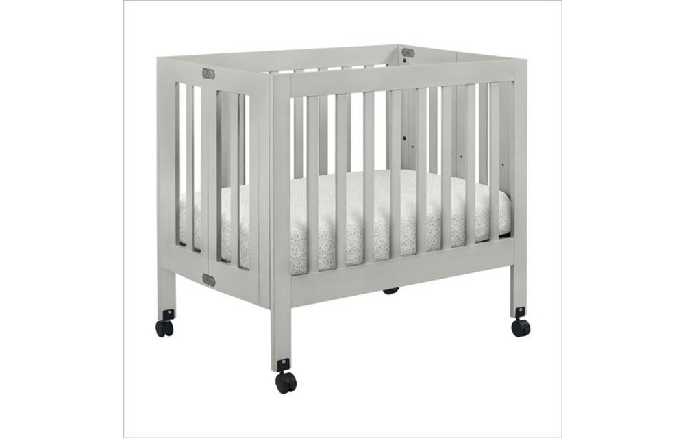 Baby Letto Origami Mini Crib In Grey (Pad Included)