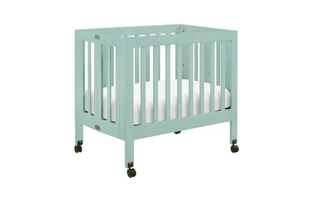 Baby Letto Origami Mini Crib In Lagoon (Pad Included)