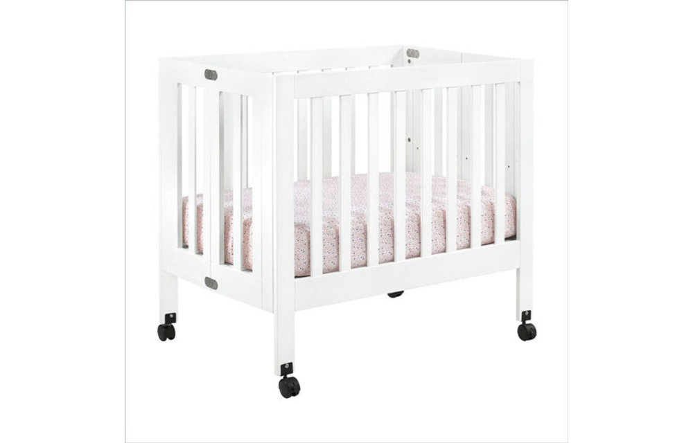 Baby Letto Origami Mini Crib In White (Pad Included)