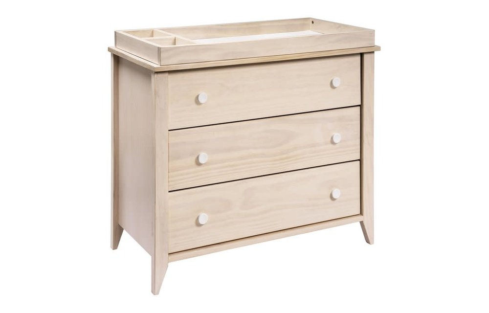 Baby Letto Sprout 3 Drawer Changer In Washed Natural /White (No Pad Included)