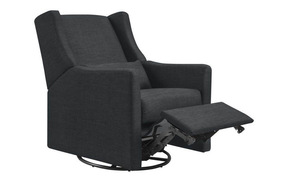 Baby Letto Kiwi Glider Recliner w/ Electronic Control and USB in Coal Grey
