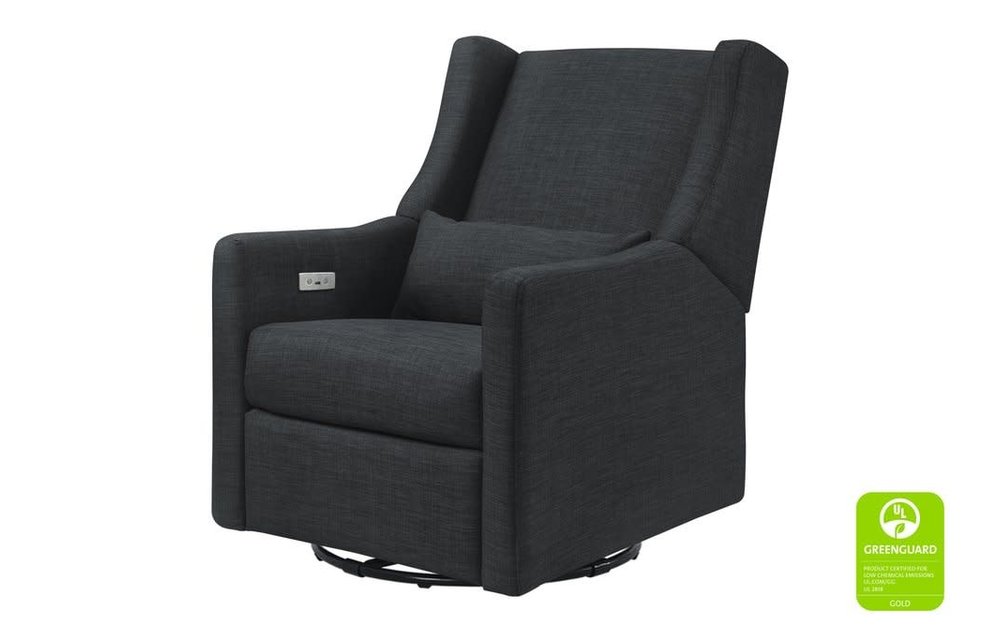 Baby Letto Kiwi Glider Recliner w/ Electronic Control and USB in Coal Grey