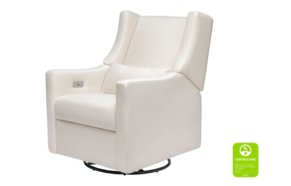 Baby Letto Kiwi Glider Recliner w/ Electronic Control and USB in Performance Cream Eco-Weave