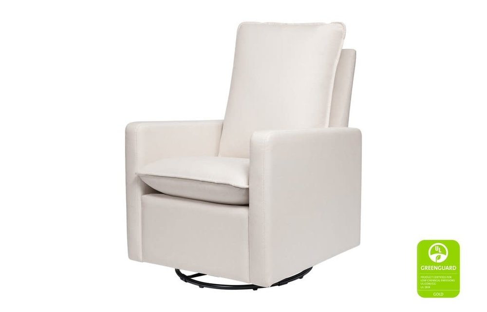 Baby Letto Cali Pillowback Swivel Glider in Performance Cream Eco-Weave