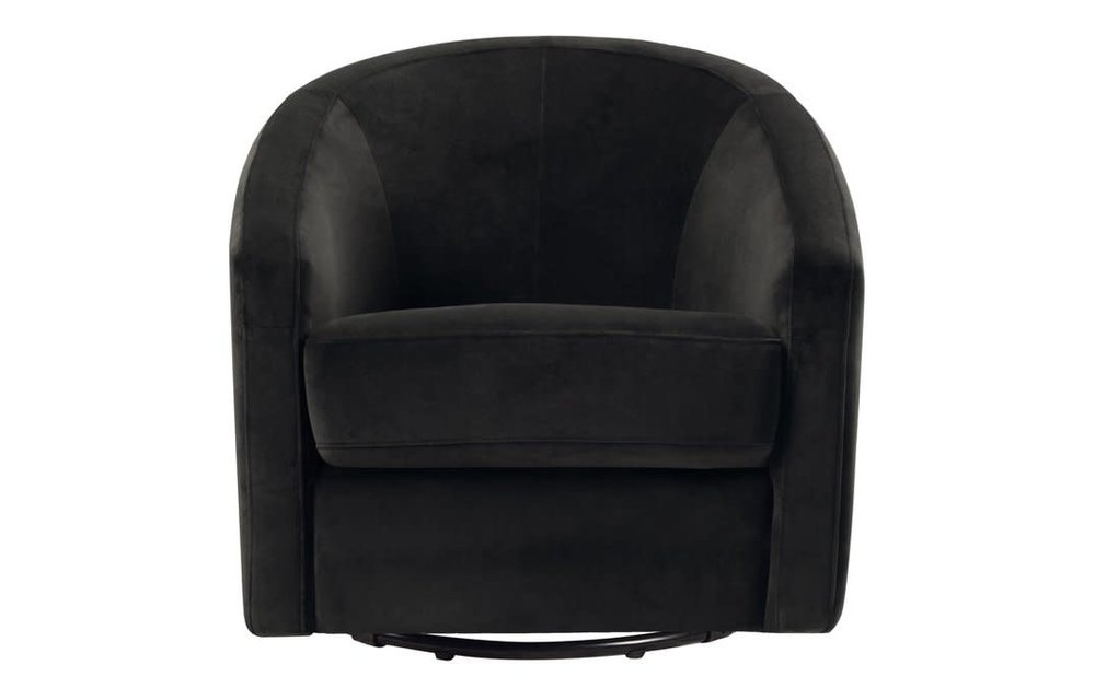 Baby Letto Madison Swivel Glider in Black Velvet