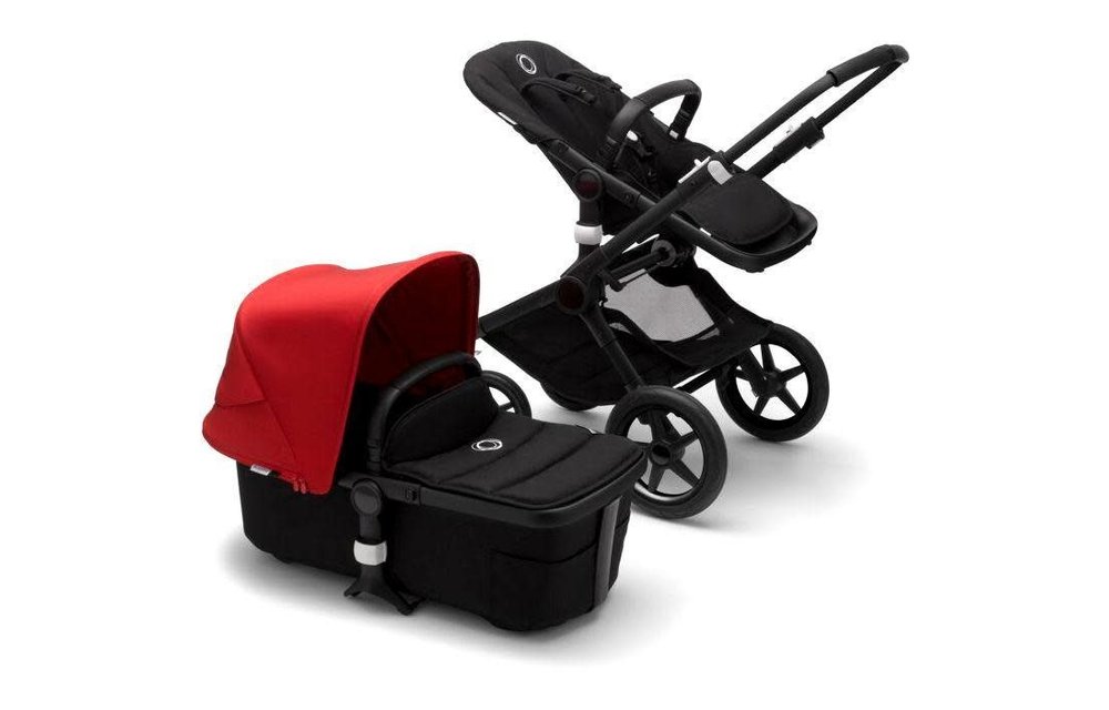 Bugaboo Fox2 Complete Stroller - Black/Black/Red