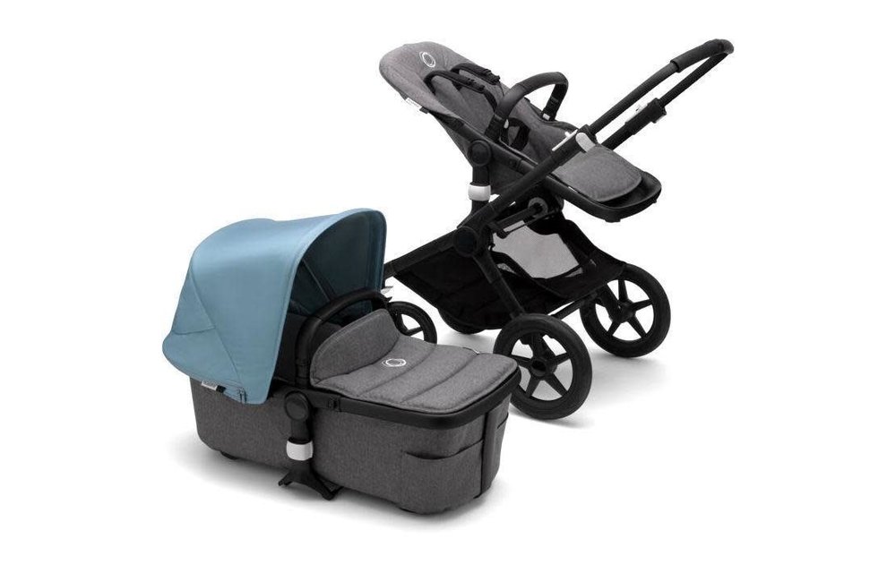 Bugaboo Fox2 Complete Stroller - Black/Grey Melange/Vapor Blue
