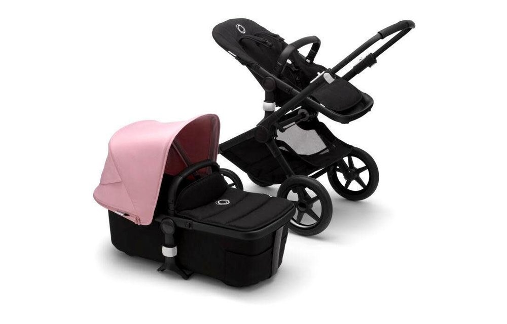Bugaboo Fox2 Complete Stroller - Black/Black/Soft Pink