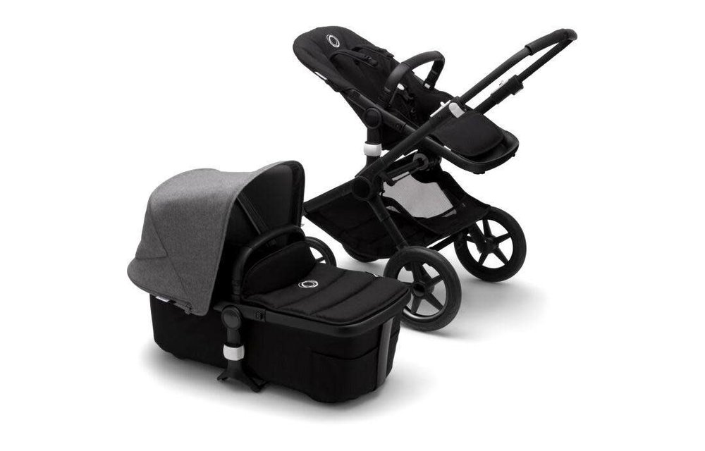 Bugaboo Fox2 Complete Stroller - Black/Black/Grey Melange