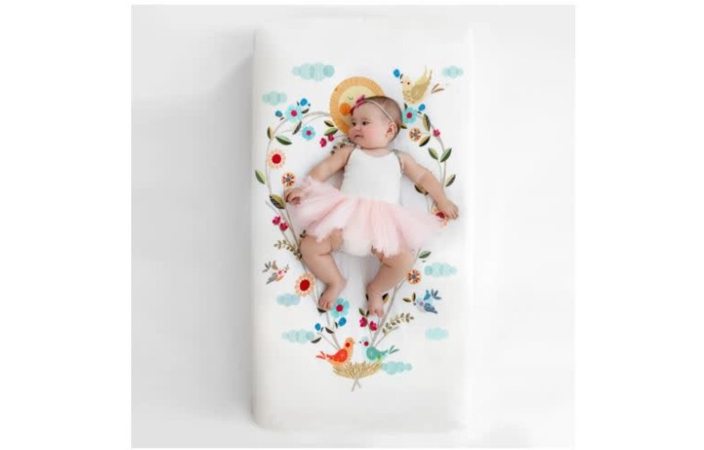 Rookie Humans Fitted Crib Sheet In Love Blooms