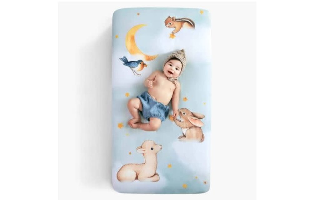 Rookie Humans Fitted Crib Sheet In Goodnight Wonderland