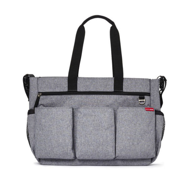 Skip Hop Duo Double Side By Side Diaper Bag In Signature Heather Grey