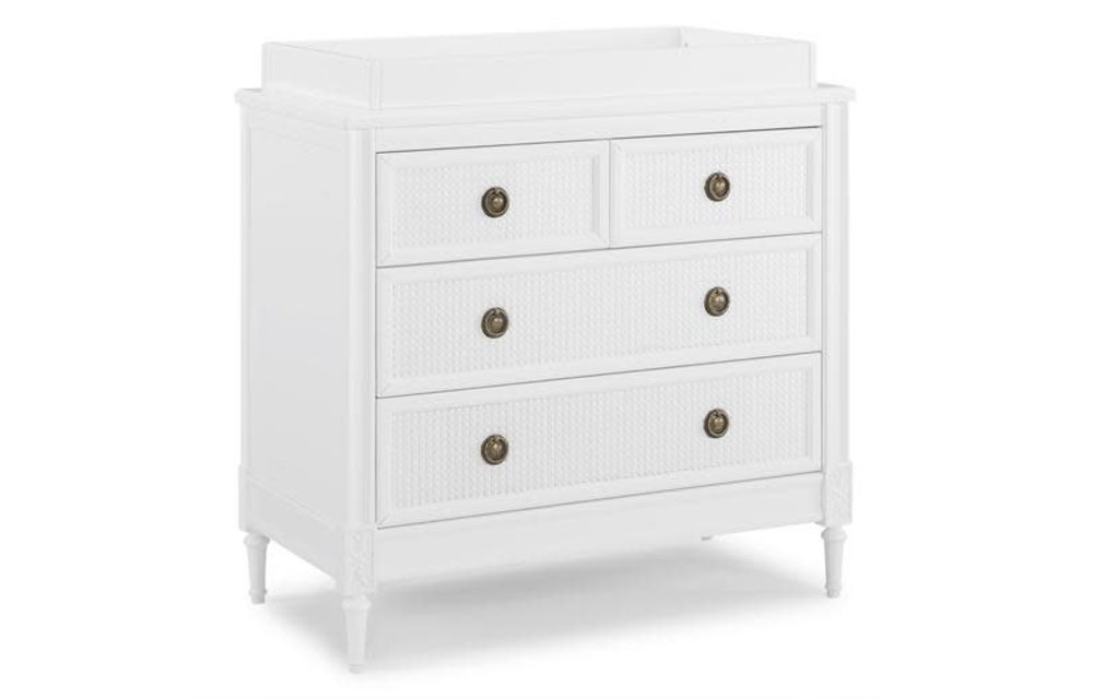 Delta Madeline 4 Drawer Dresser with Changing Top In Bianca White
