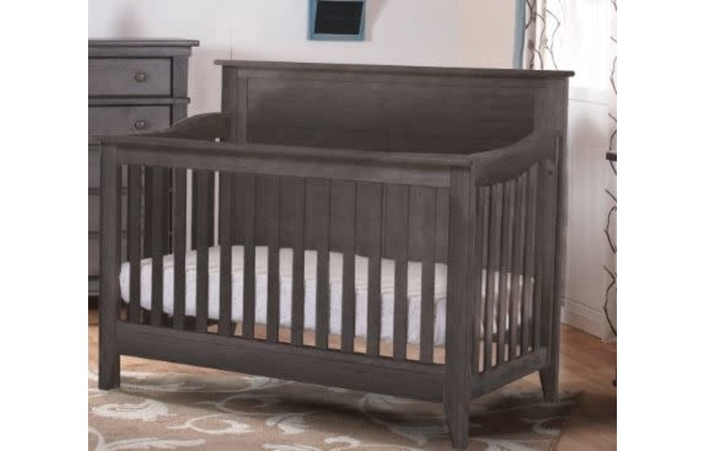 Pali Furniture Napoli Flat Top Crib In Distressed Granite