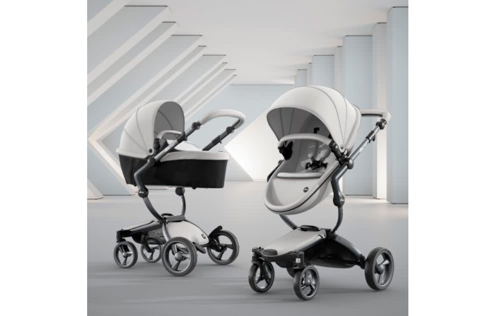 Mima Xari Complete Stroller, Black - Snow White / Black Includes Car Seat Adaptors