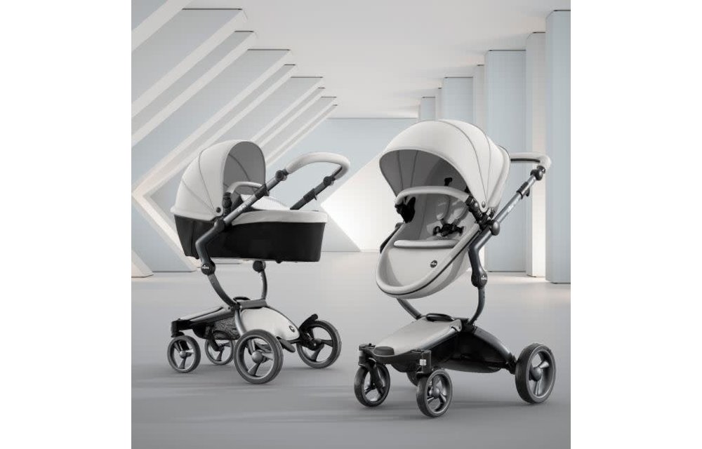 Mima Xari Complete Stroller, Black - Snow White / Stone White Includes Car Seat Adaptors