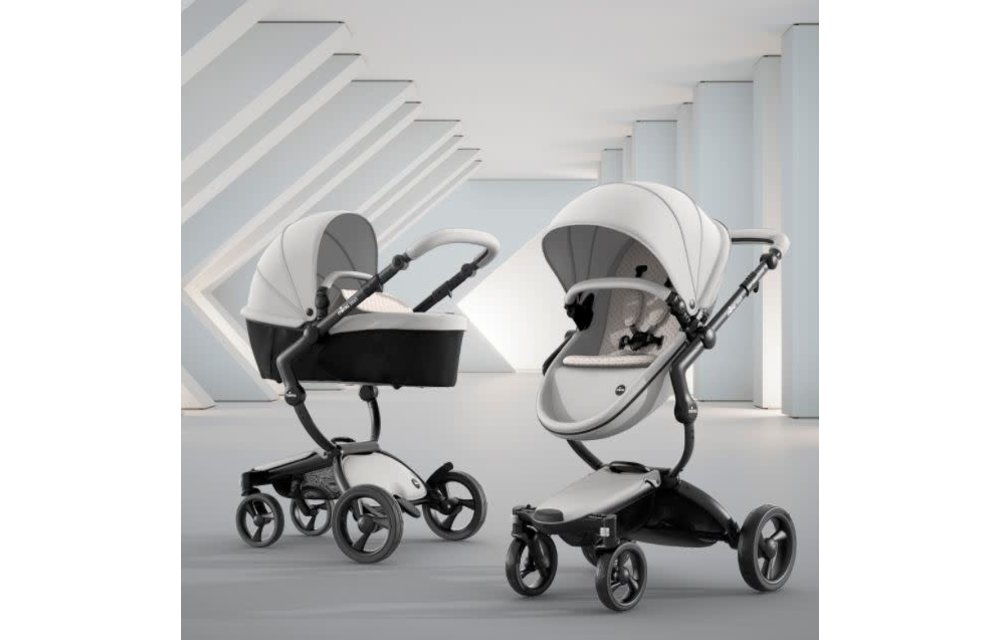Mima Xari Complete Stroller, Black - Snow White / Sandy Beige Includes Car Seat Adaptors