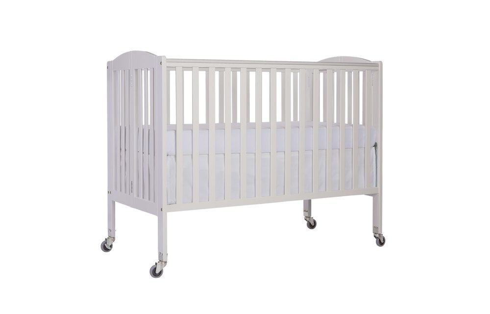 Dream On Me Full Size 2 in 1 Folding Crib In White