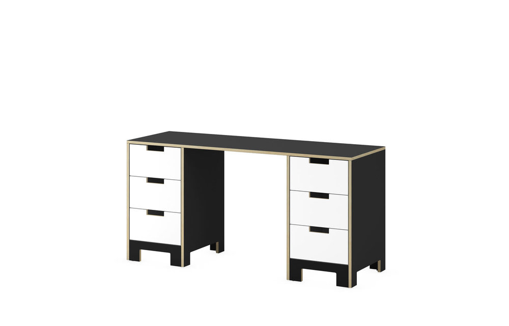 Duc Duc Juno Double Wide Desk In Onyx