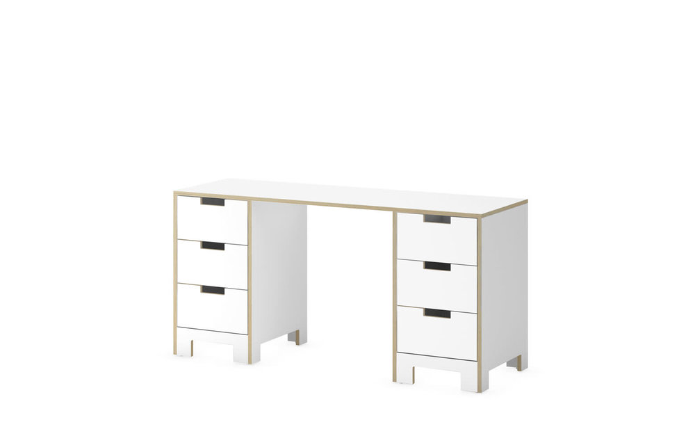 Duc Duc Juno Double Wide Desk In White