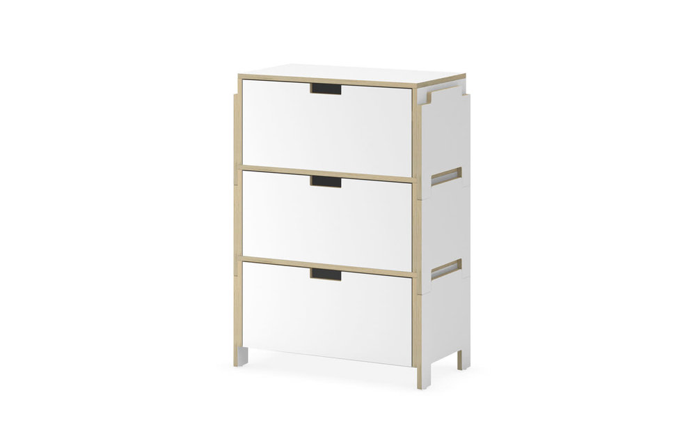 Duc Duc Juno Stacking Toy Storage In White