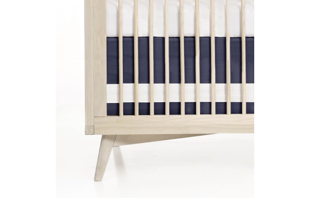 Oilo Crib Skirt In Indigo