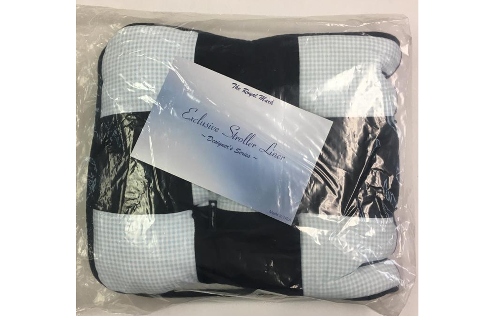 Royal Mark Stroller Liner Blue Gingham Patch