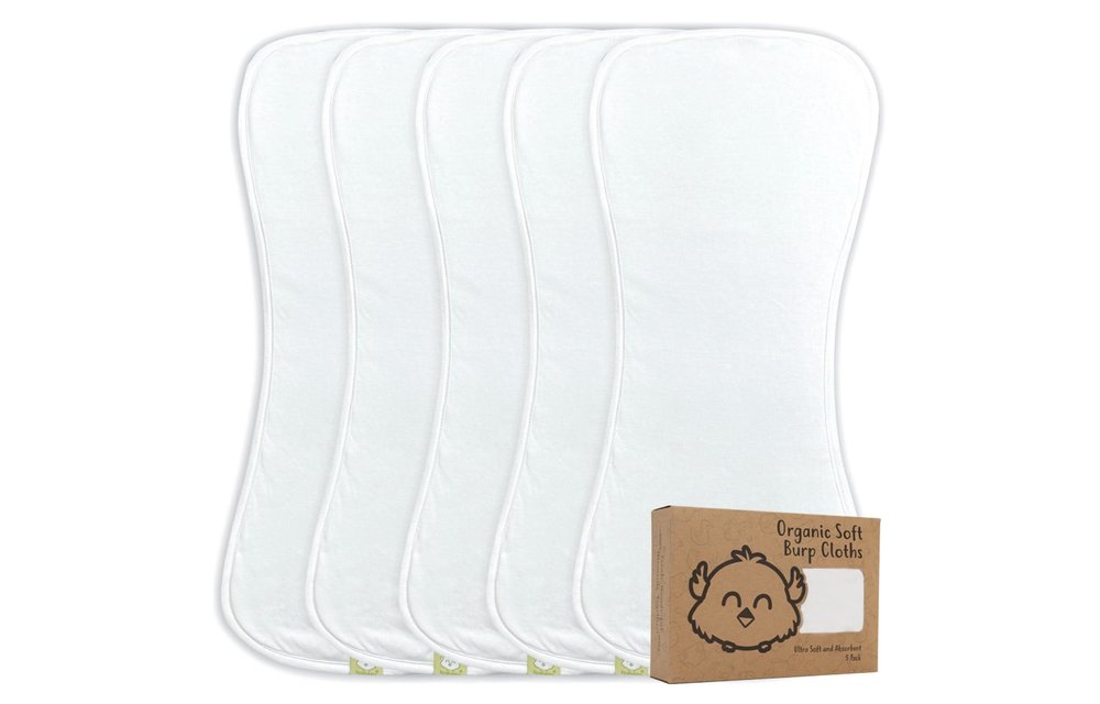 Kea Babies Organic Burp Clothes In Soft White