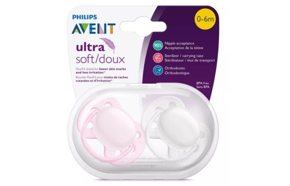Philips Avent Ultra Soft Pacifier, 0-6 months, 2 pack