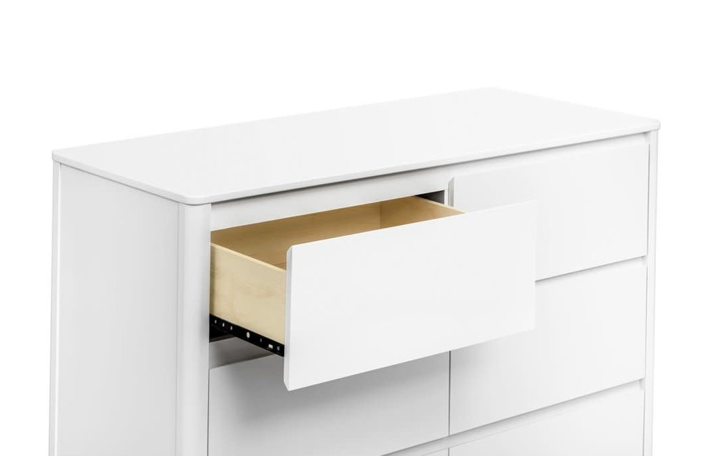 Baby Letto Bento 6 Drawer Double Dresser In White
