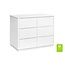 Baby Letto Bento 6 Drawer Double Dresser In White