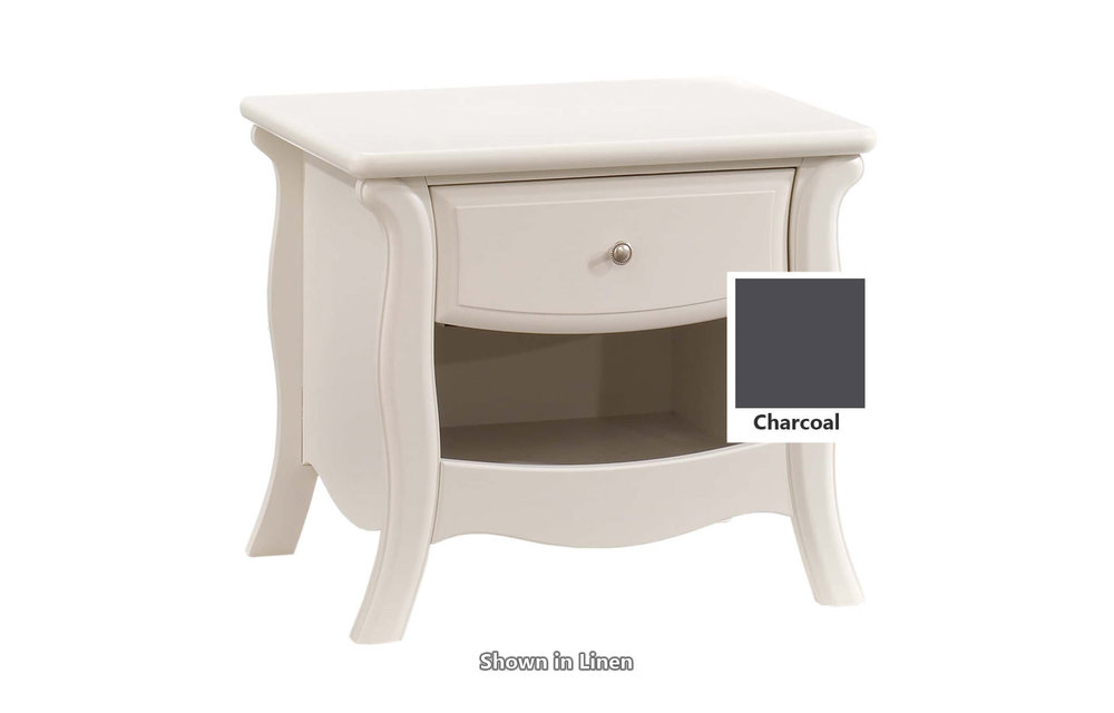 Natart Bella Nightstand In Charcoal