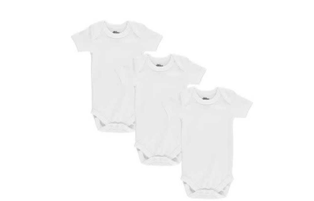 First Essentials Short Sleeve Onezie White In 18-24 Months