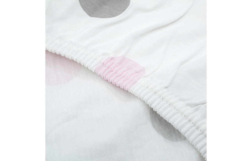 First Essentials Crib Sheet In Polka Dot Pink